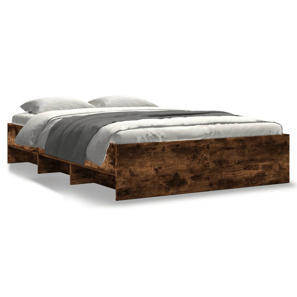 Sengeramme røkt eik 135x190 cm konstruert tre