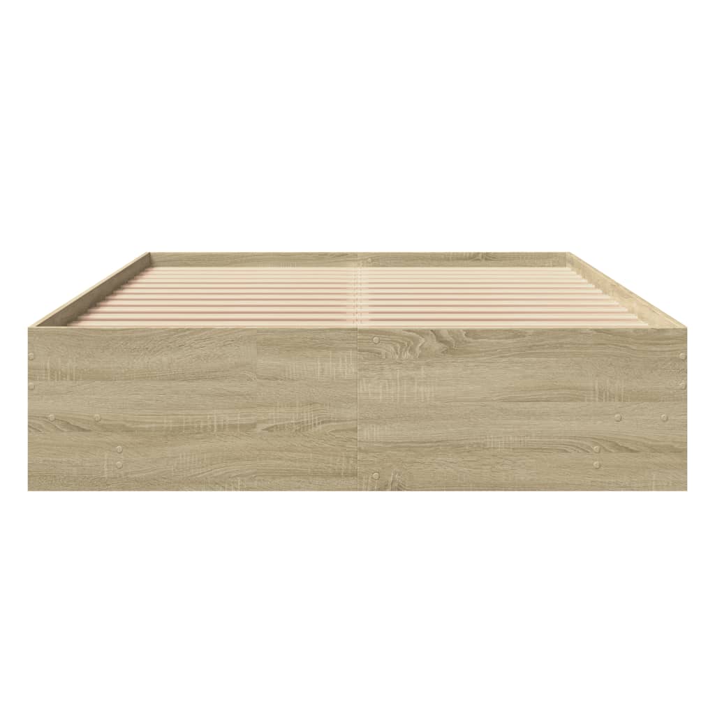 Sengeramme uten madrass sonoma eik 120x190 cm konstruert tre