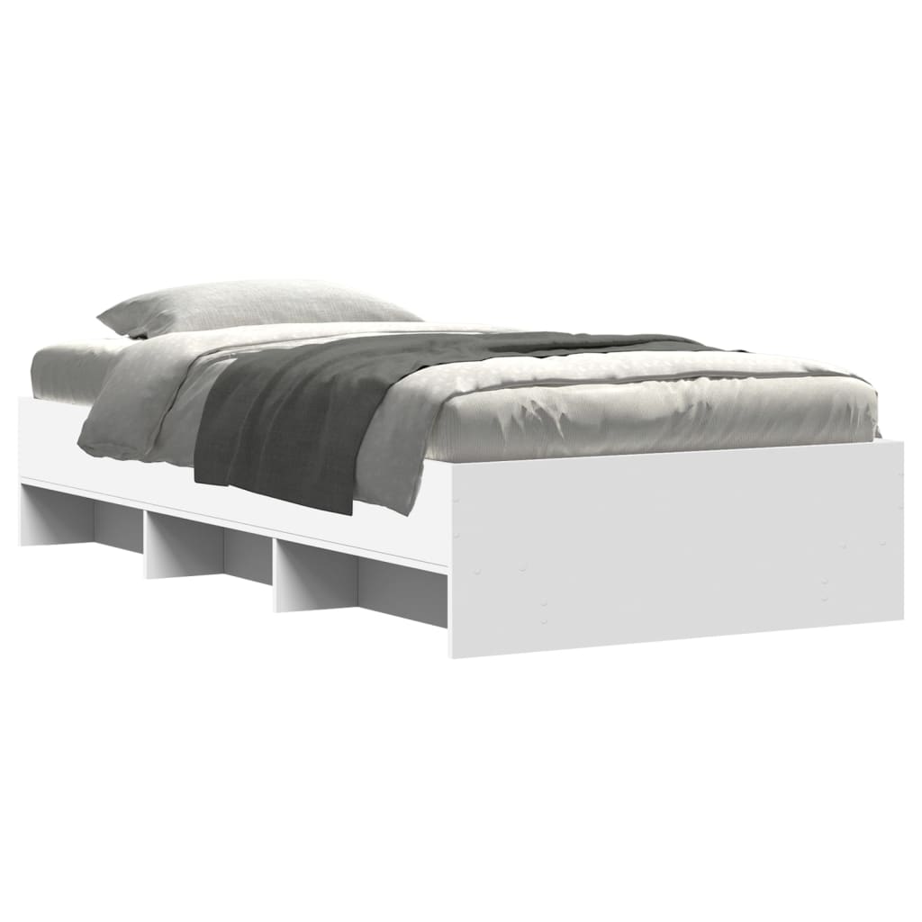 Sengeramme hvit 90x190 cm konstruert tre