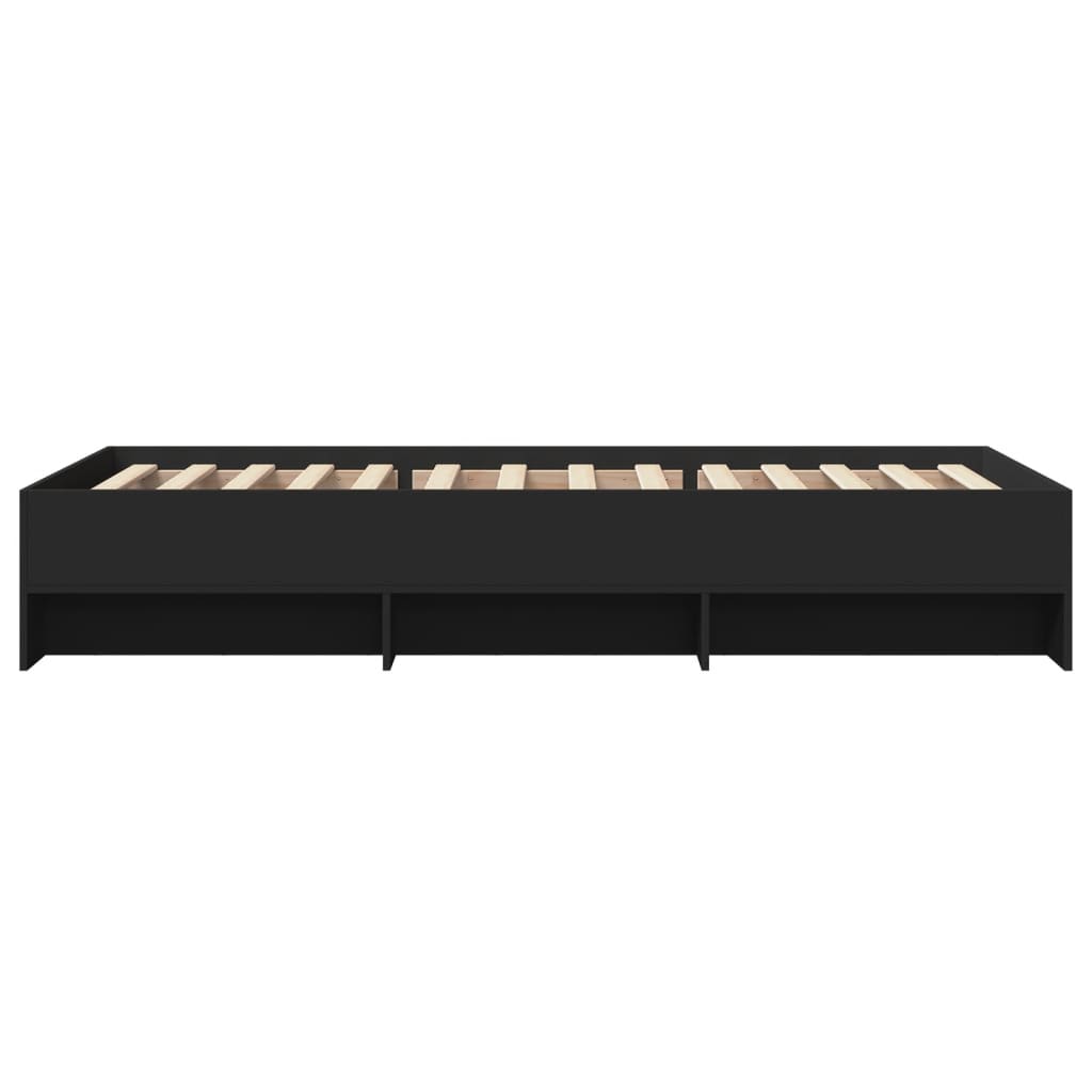 Sengeramme svart 90x190 cm konstruert tre