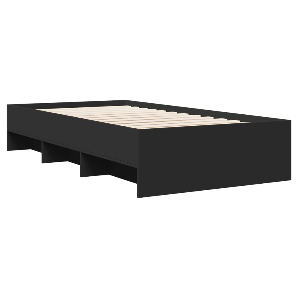 Sengeramme svart 90x190 cm konstruert tre