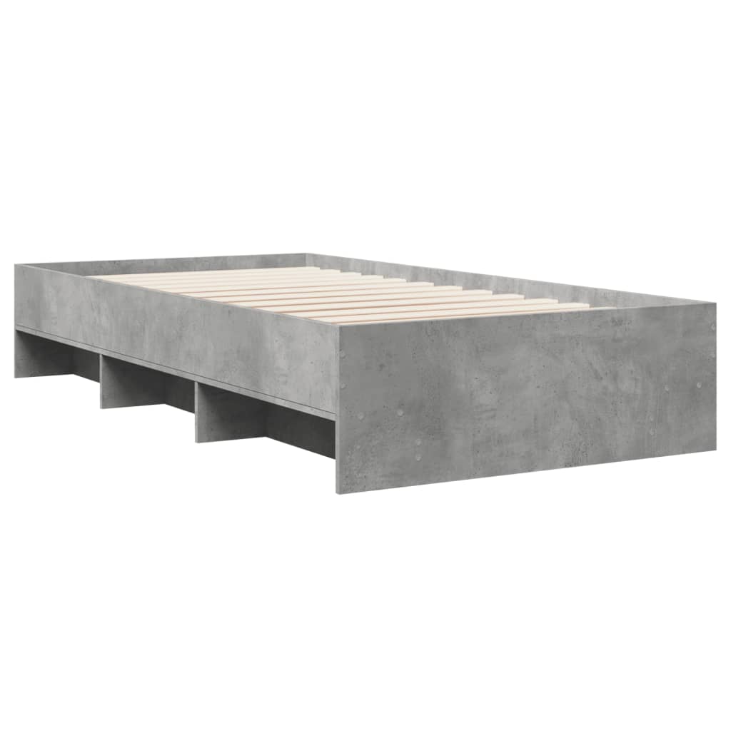 Sengeramme betonggrå 90x190 cm konstruert tre