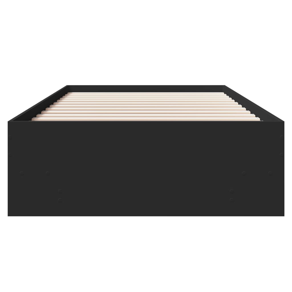 Sengeramme svart 75x190 cm konstruert tre