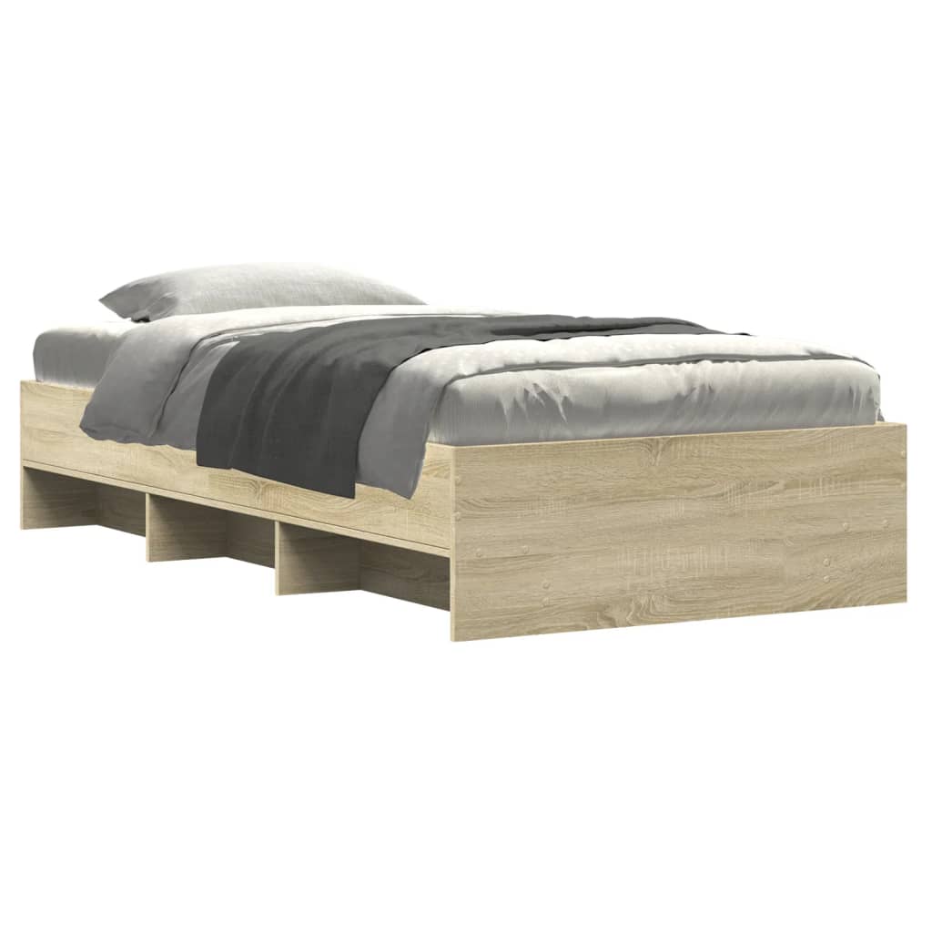 Sengeramme uten madrass sonoma eik 75x190 cm konstruert tre