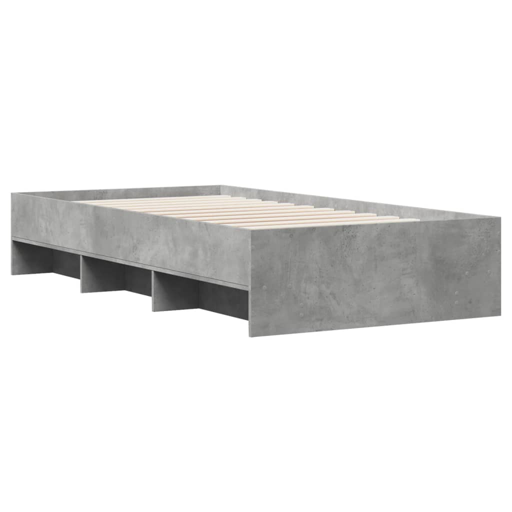 Sengeramme betonggrå 75x190 cm konstruert tre