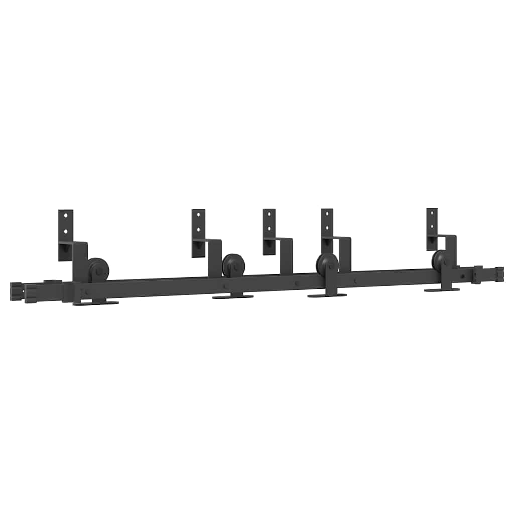 Utstyr for skyvedør 152,5 cm stål svart