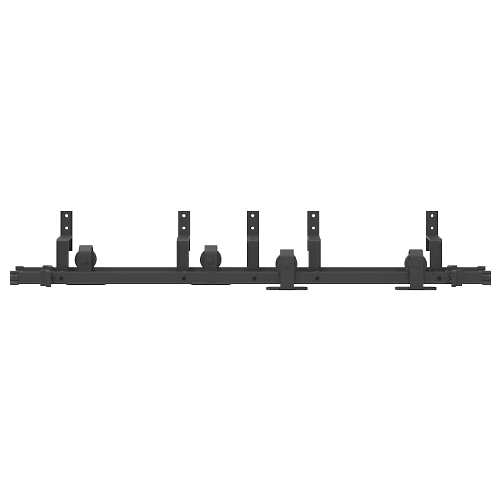 Utstyr for skyvedør 152,5 cm stål svart