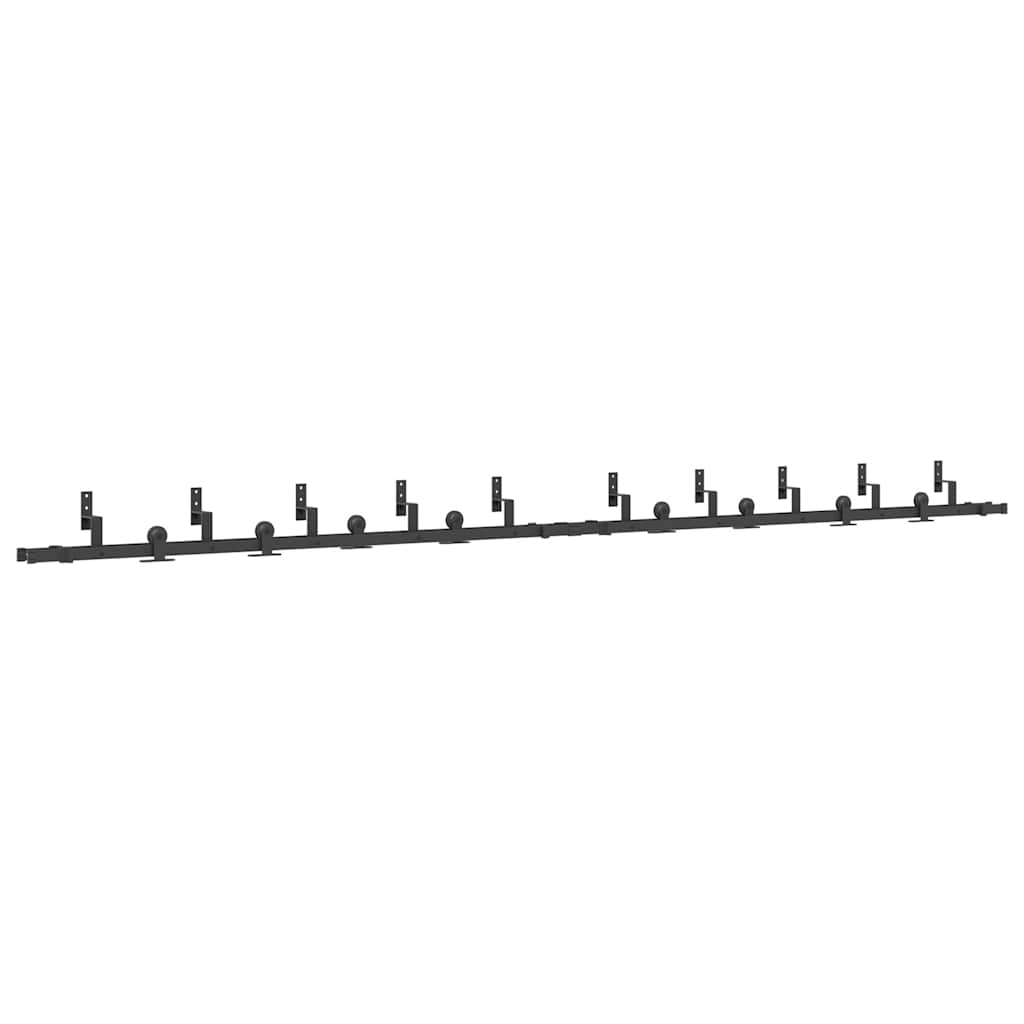 Utstyr for skyvedør 427 cm stål svart vidaXL