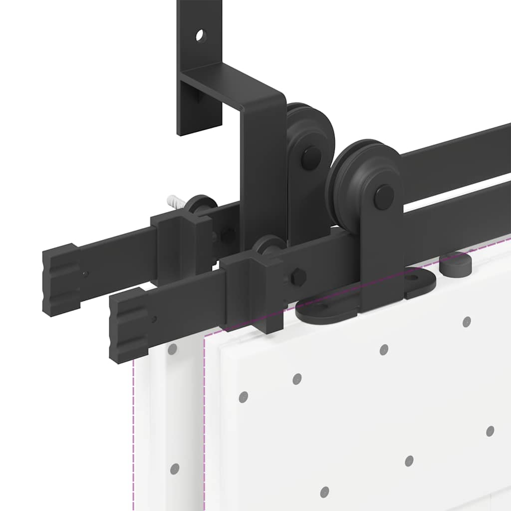 Utstyr for skyvedør 427 cm stål svart vidaXL