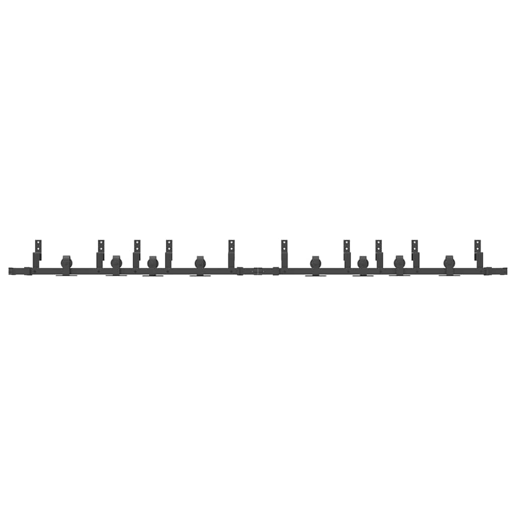 Utstyr for skyvedør 305 cm stål svart