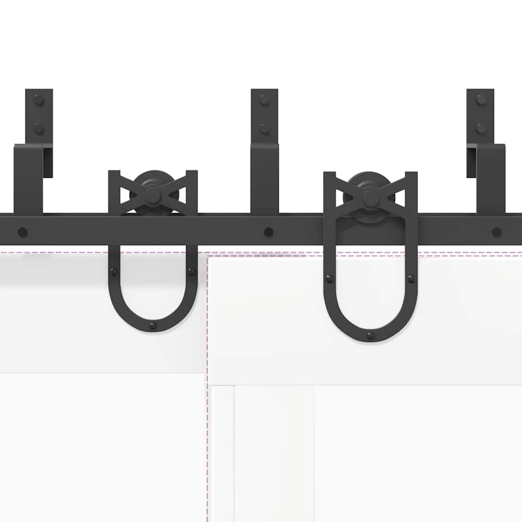Utstyr for skyvedør 366 cm stål svart