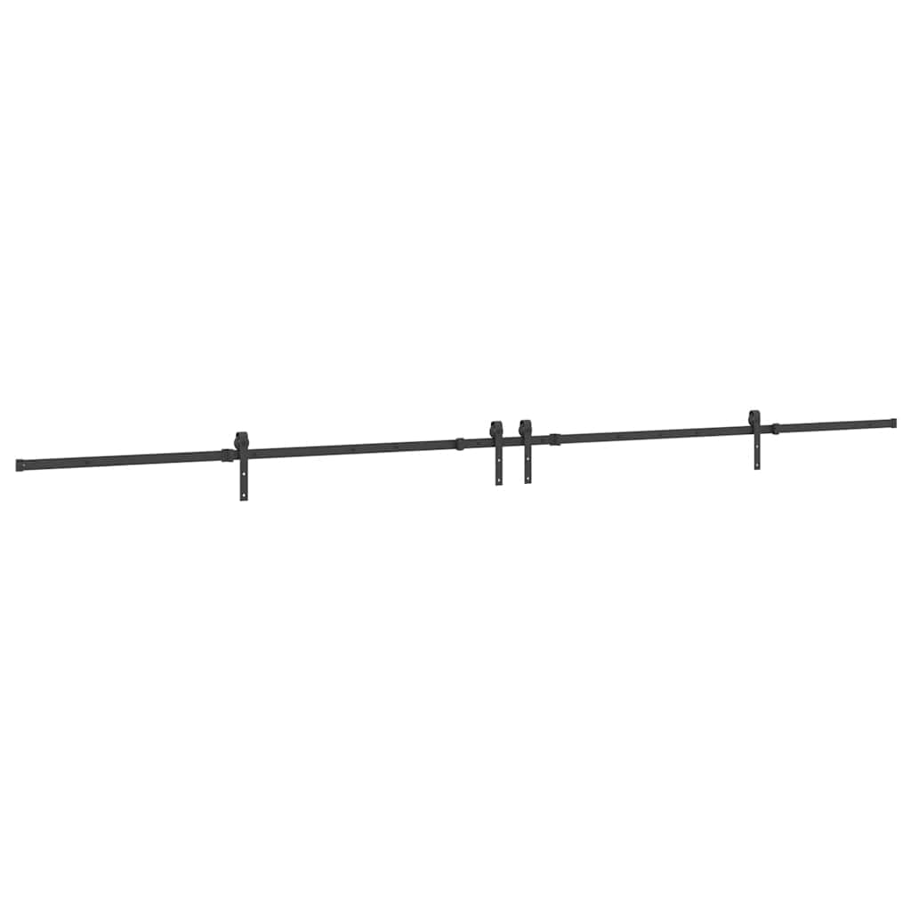 Utstyr for skyvedør 427 cm stål svart vidaXL