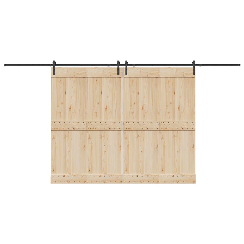 Utstyr for skyvedør 427 cm stål svart vidaXL