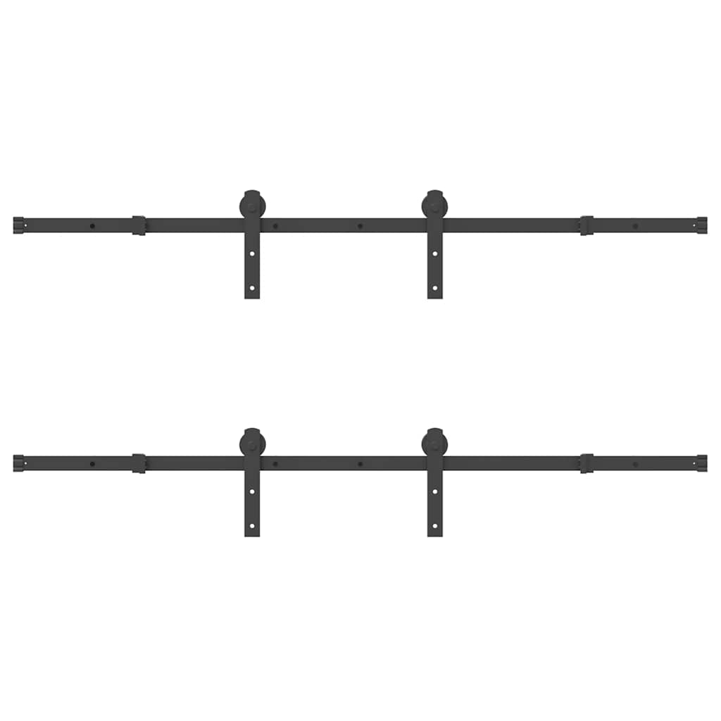 Utstyr for skyvedør 400 cm stål svart