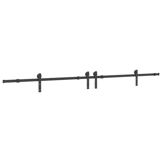 Utstyr for skyvedør 305 cm stål svart