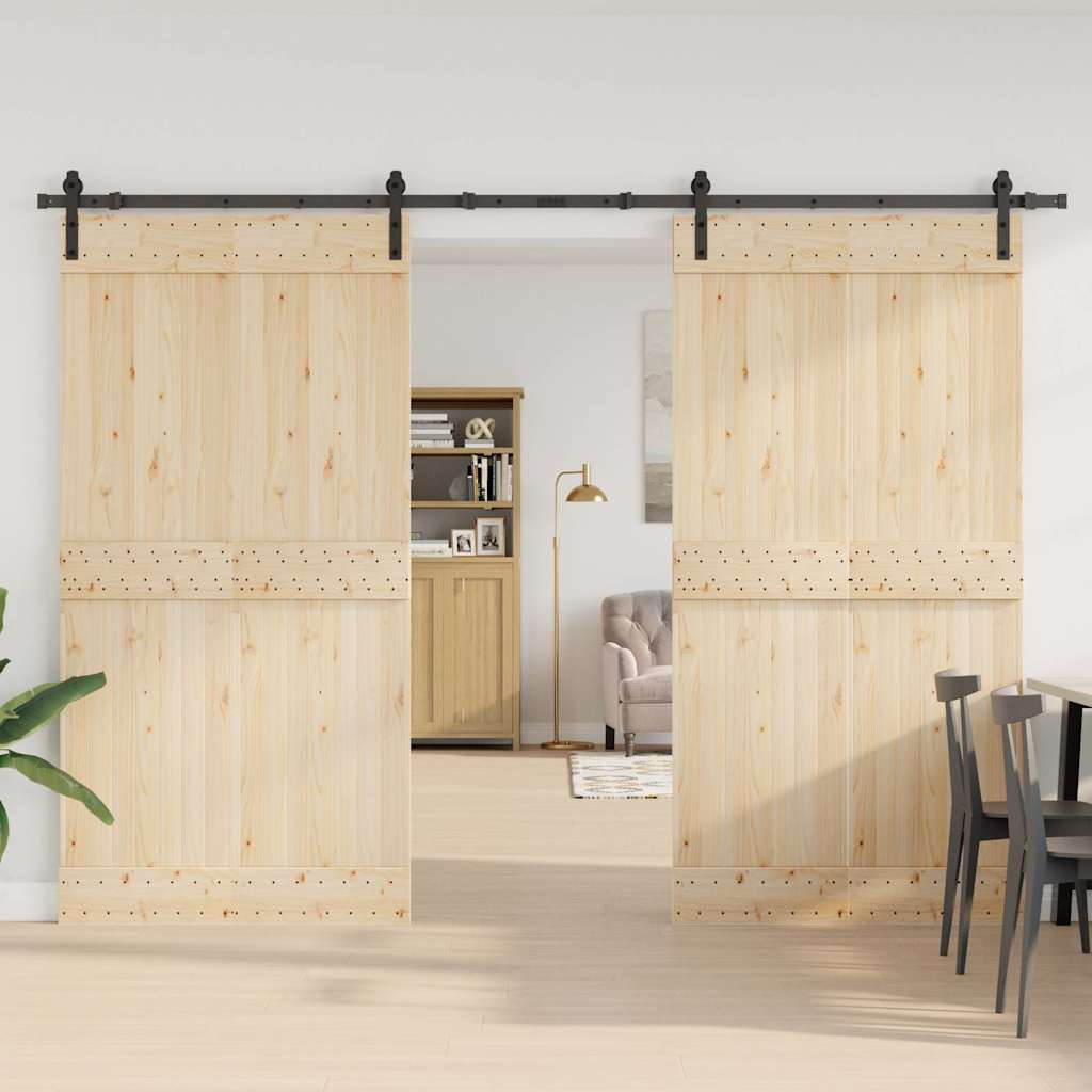 Utstyr for skyvedør 305 cm stål svart