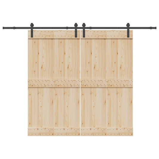 Utstyr for skyvedør 305 cm stål svart
