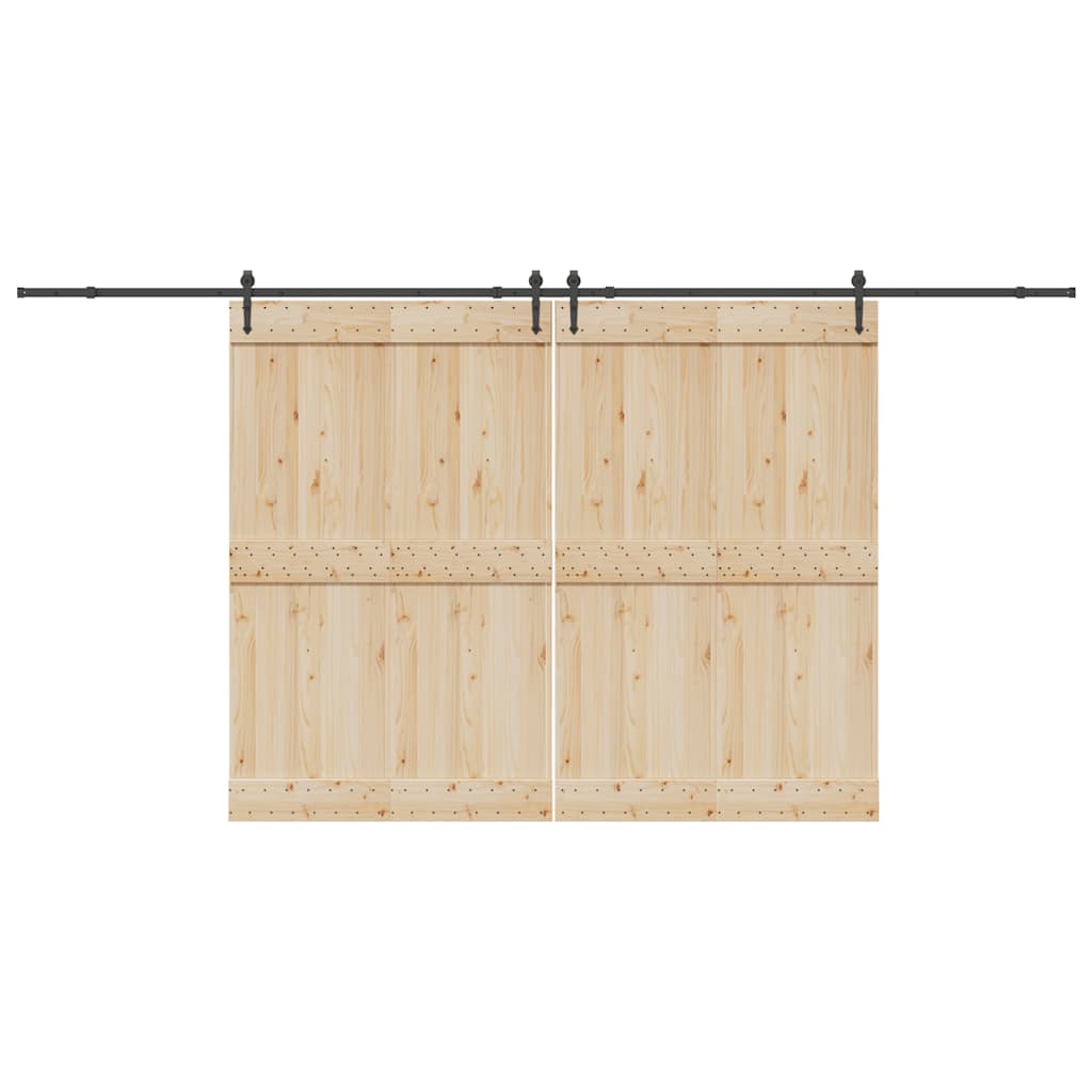 Utstyr for skyvedør 427 cm stål svart vidaXL