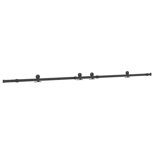Utstyr for skyvedør 305 cm stål svart