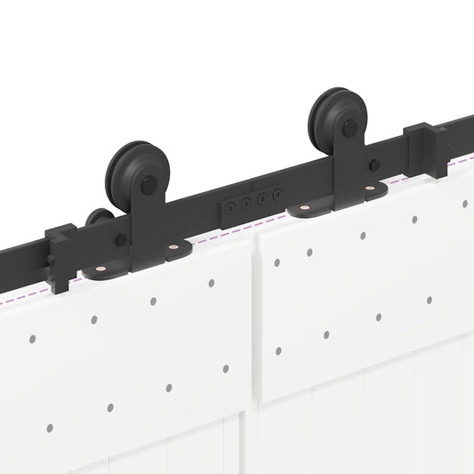 Utstyr for skyvedør 305 cm stål svart