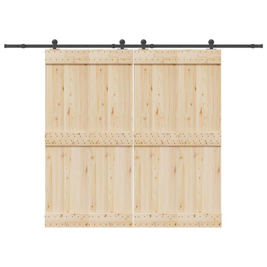 Utstyr for skyvedør 305 cm stål svart