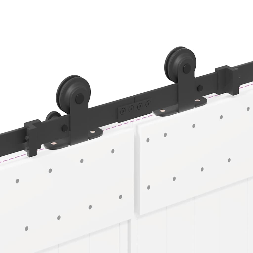 Utstyr for skyvedør 427 cm stål svart vidaXL