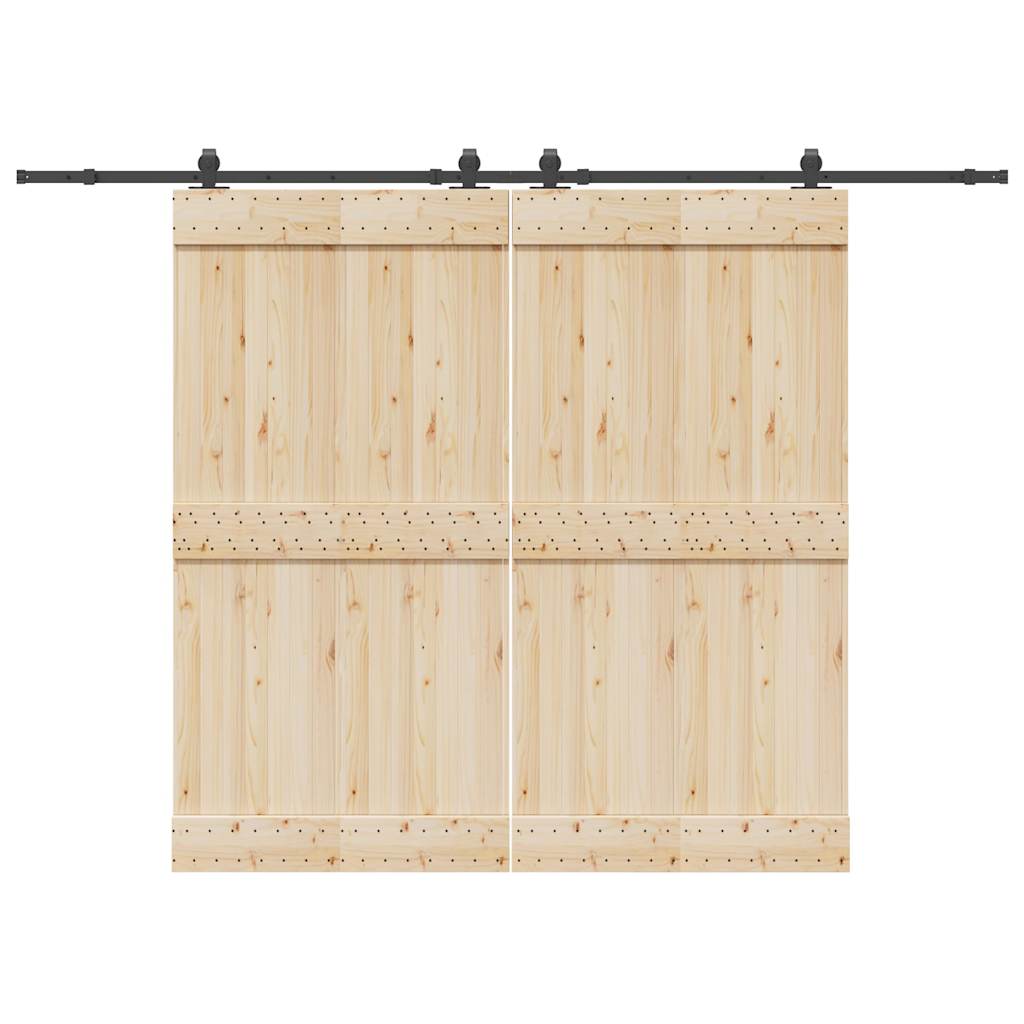 Utstyr for skyvedør 305 cm stål svart