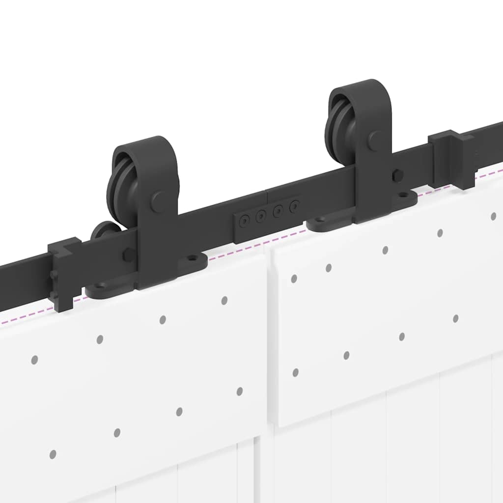 Utstyr for skyvedør 427 cm stål svart
