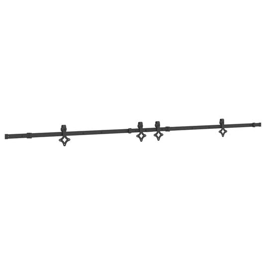Utstyr for skyvedør 305 cm stål svart