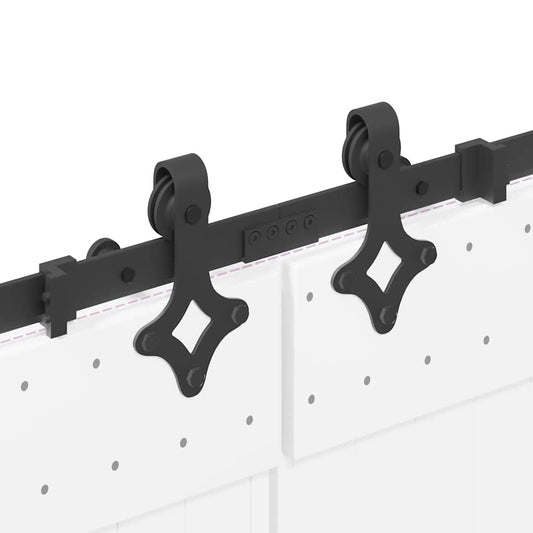 Utstyr for skyvedør 305 cm stål svart