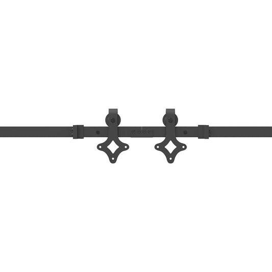 Utstyr for skyvedør 305 cm stål svart