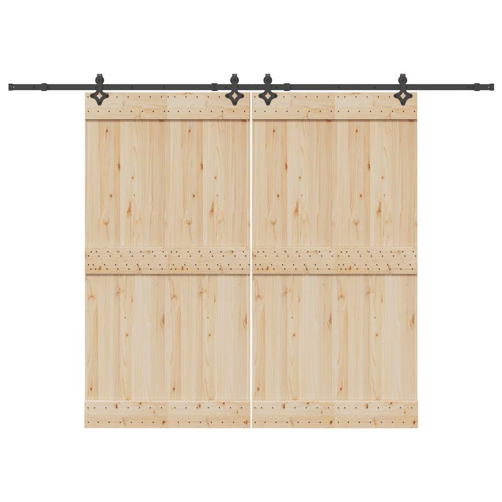 Utstyr for skyvedør 305 cm stål svart