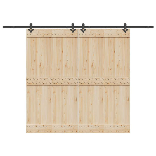 Utstyr for skyvedør 305 cm stål svart