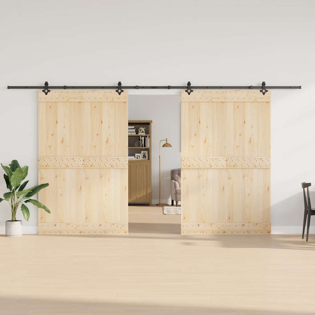 Utstyr for skyvedør 427 cm stål svart