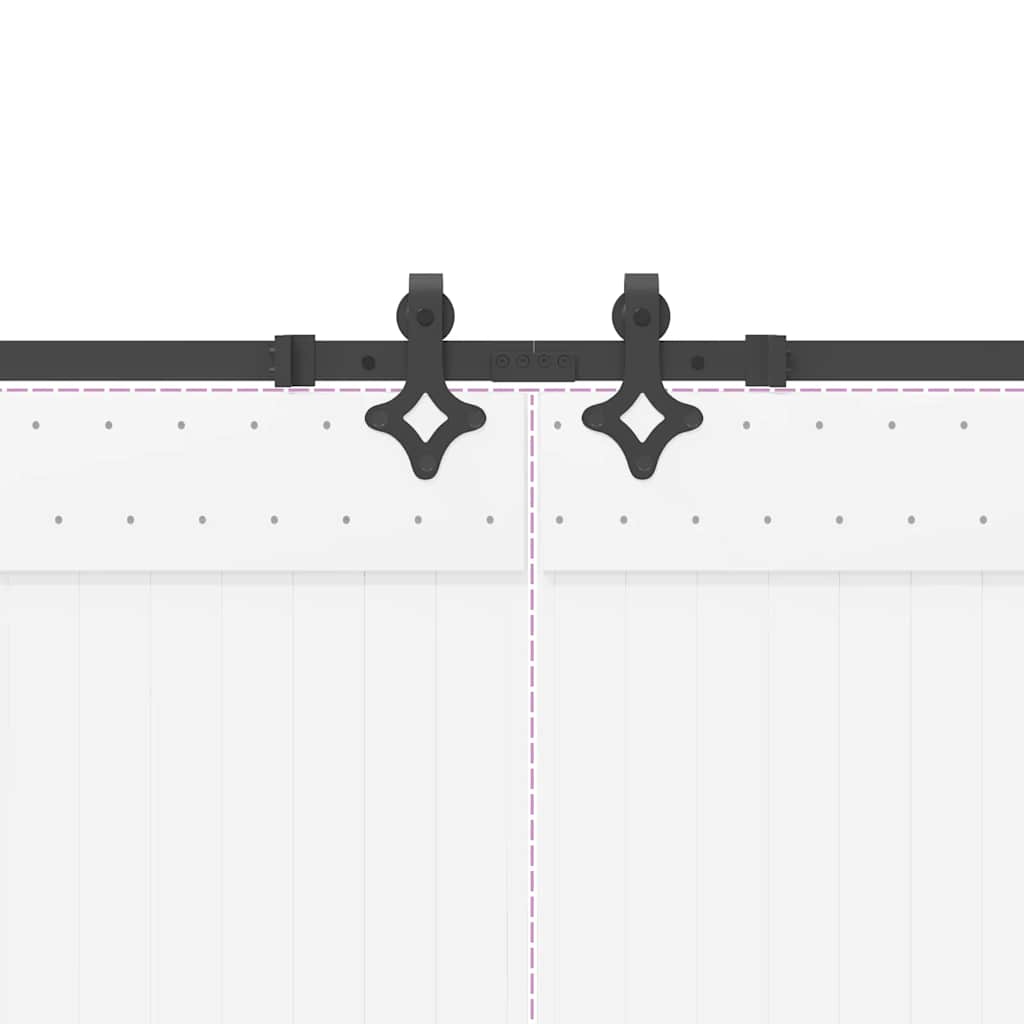 Utstyr for skyvedør 427 cm stål svart