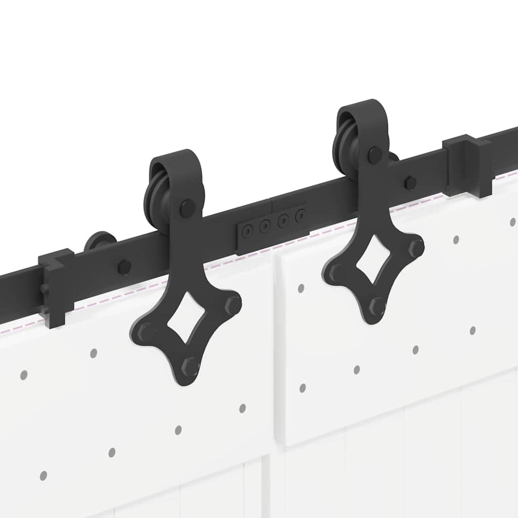 Utstyr for skyvedør 427 cm stål svart