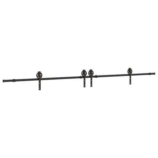 Utstyr for skyvedør 366 cm stål svart
