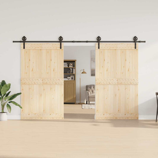 Utstyr for skyvedør 366 cm stål svart