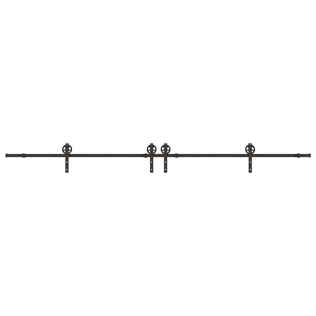 Utstyr for skyvedør 366 cm stål svart