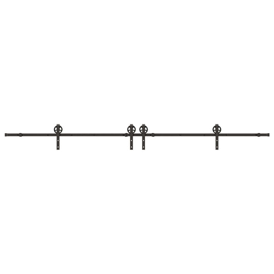 Utstyr for skyvedør 366 cm stål svart
