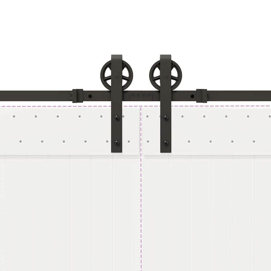 Utstyr for skyvedør 366 cm stål svart
