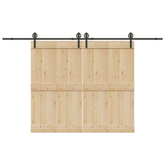 Utstyr for skyvedør 366 cm stål svart