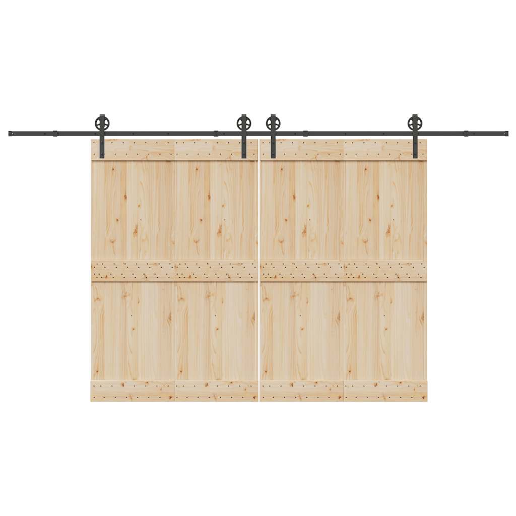 Utstyr for skyvedør 400 cm stål svart