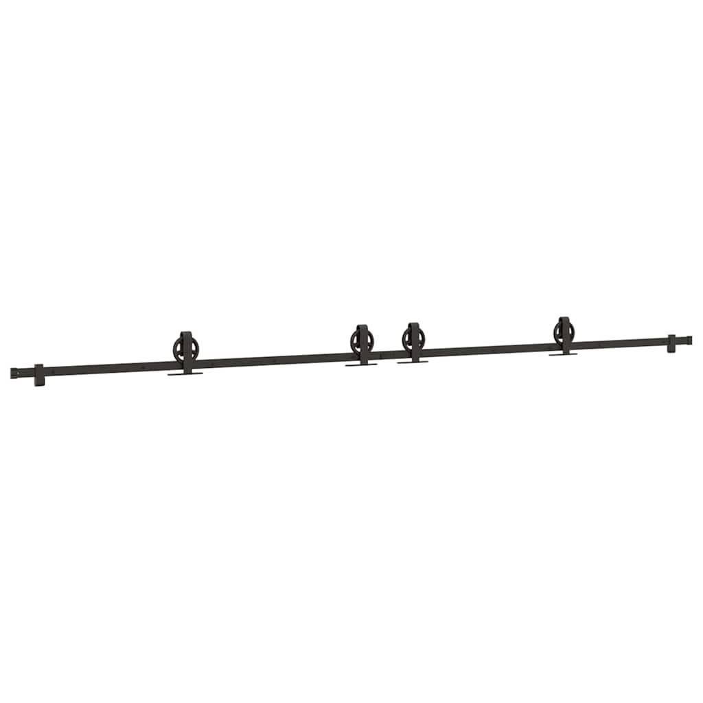 Utstyr for skyvedør 366 cm stål svart