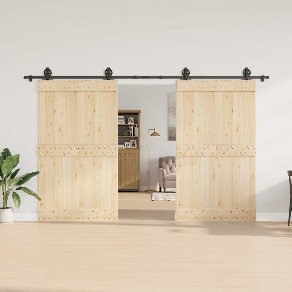 Utstyr for skyvedør 366 cm stål svart