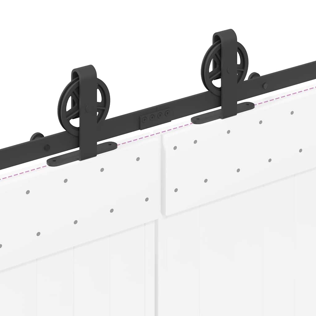 Utstyr for skyvedør 366 cm stål svart