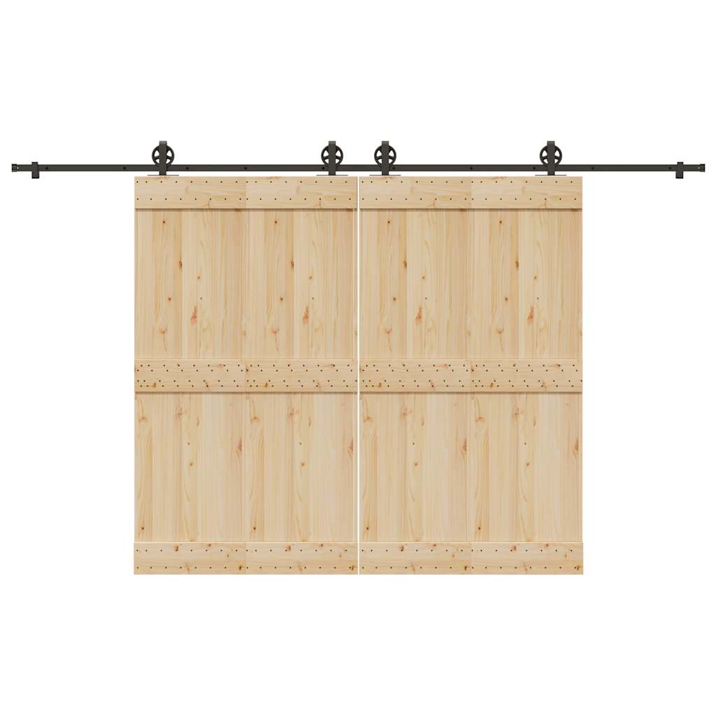 Utstyr for skyvedør 366 cm stål svart