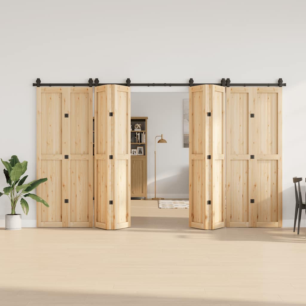 Utstyr for skyvedør 366 cm stål svart