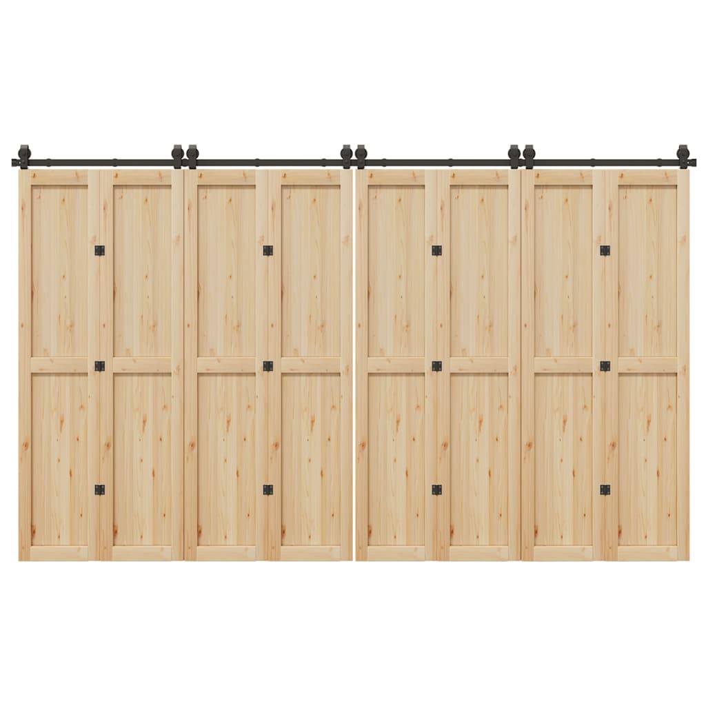 Utstyr for skyvedør 366 cm stål svart