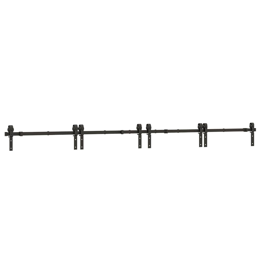 Utstyr for skyvedør 366 cm stål svart